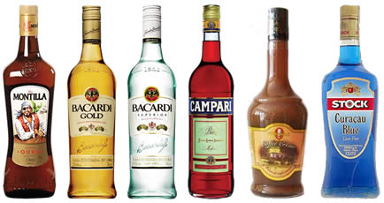Bebidas de dose e Licores (varios)